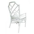 Poltrona in rattan con design Chippendale cinese