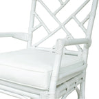 Poltrona in rattan con design Chippendale cinese