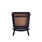 Sedia da pranzo in rattan e canna con struttura in legno di frassino