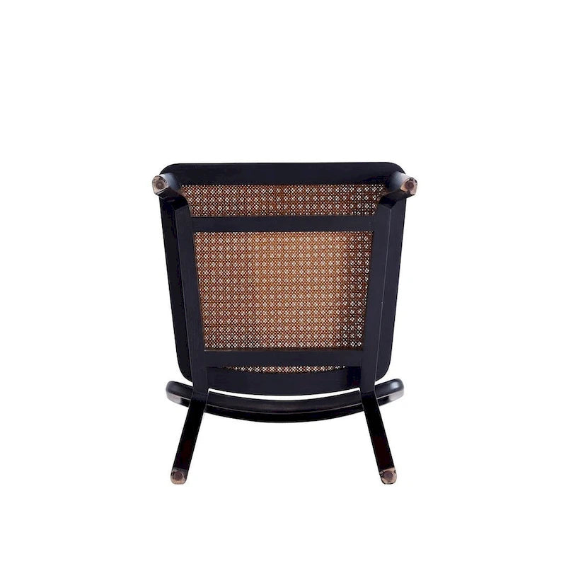 Sedia da pranzo in rattan e canna con struttura in legno di frassino