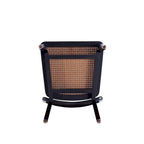 Sedia da pranzo in rattan e canna con struttura in legno di frassino