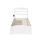 Letto a piattaforma con pediera e 2 cassetti portaoggetti