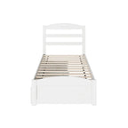 Letto a piattaforma con pediera e 2 cassetti portaoggetti