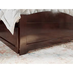 Letto a piattaforma con pediera e 2 cassetti portaoggetti