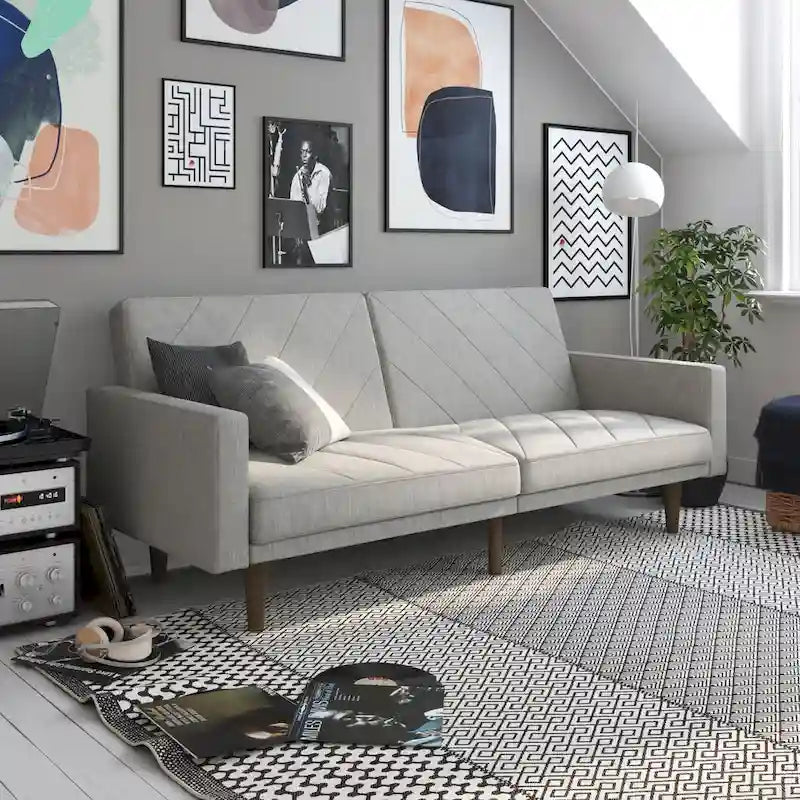 Divano letto futon in lino