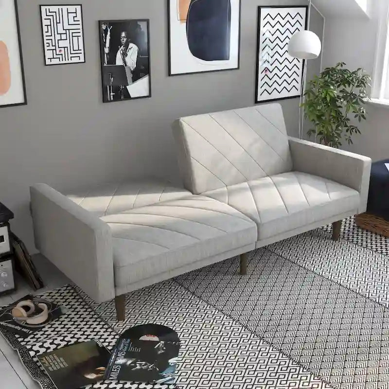 Divano letto futon in lino