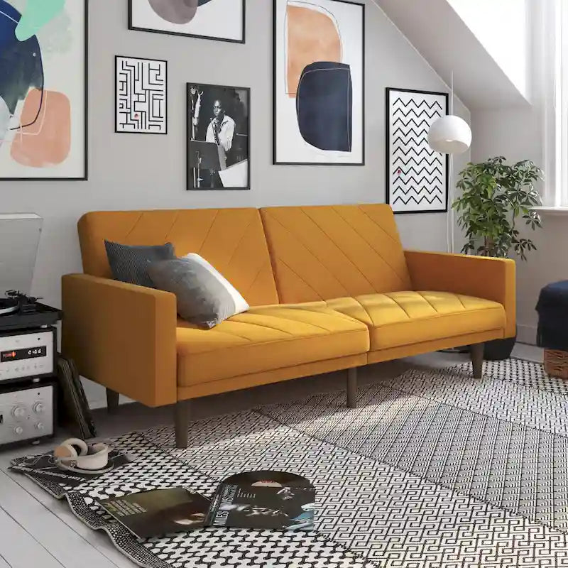 Divano letto futon in lino