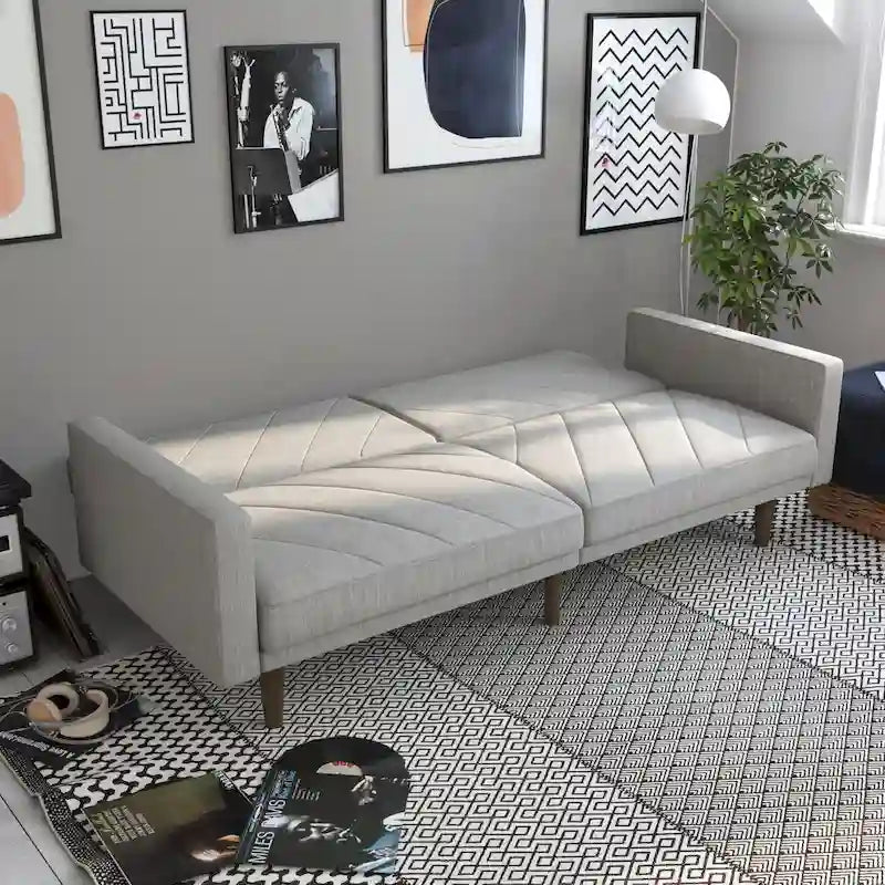 Divano letto futon in lino