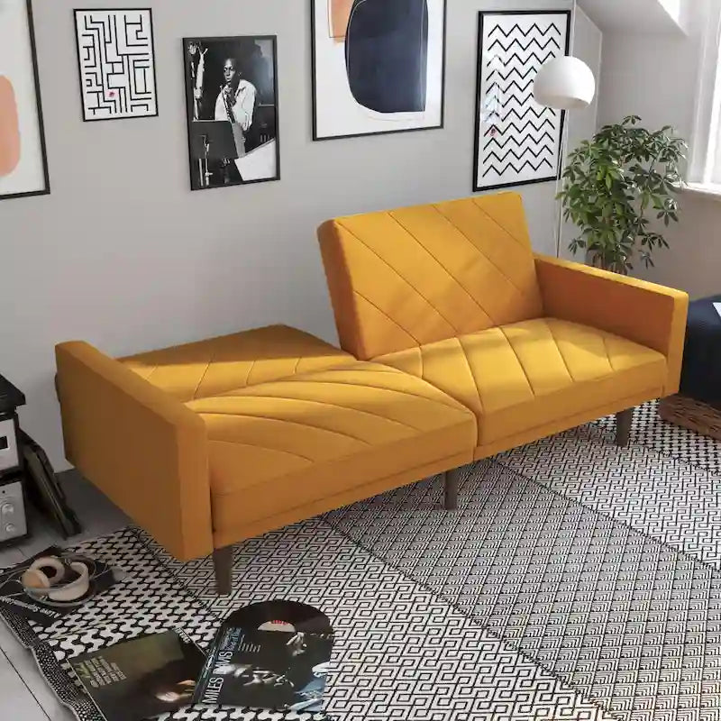 Divano letto futon in lino
