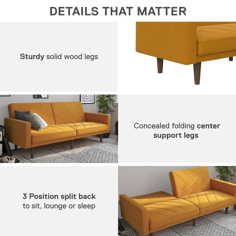 Divano letto futon in lino