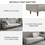 Divano letto futon in lino