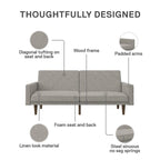 Divano letto futon in lino