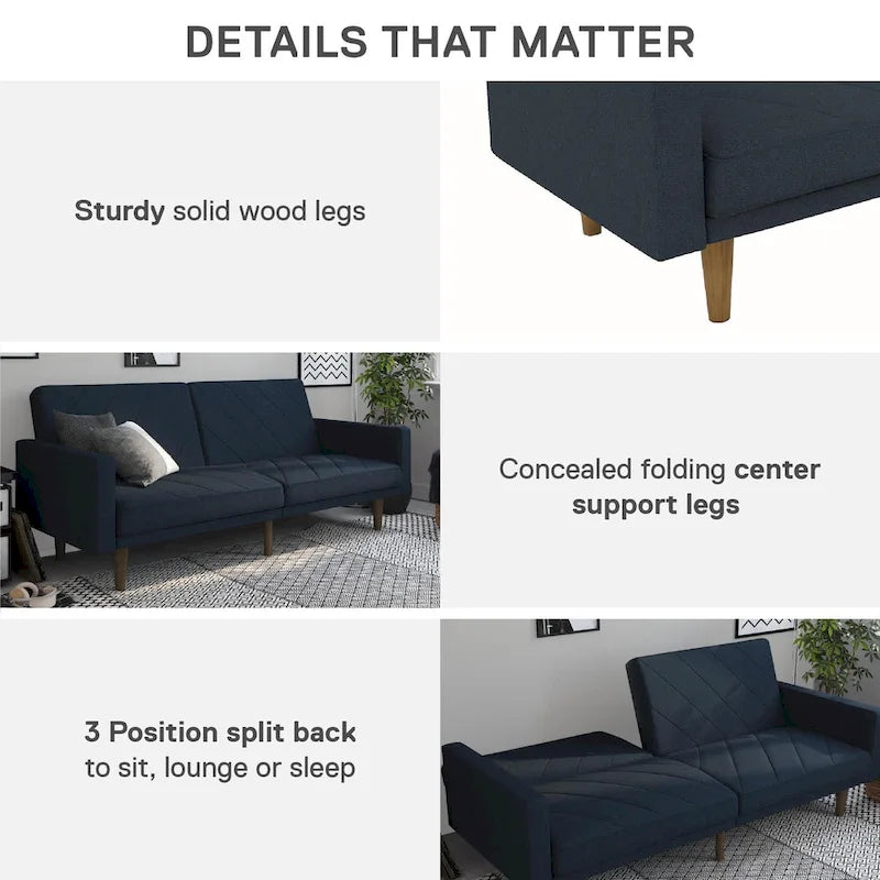 Divano letto futon in lino