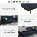 Divano letto futon in lino