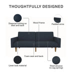 Divano letto futon in lino