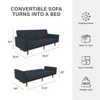 Divano letto futon in lino