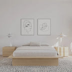 Struttura letto a piattaforma in rovere