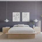Struttura letto a piattaforma in rovere