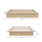 Struttura letto a piattaforma in rovere