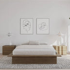 Struttura letto a piattaforma in rovere