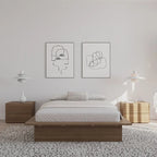 Struttura letto a piattaforma in rovere