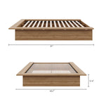 Struttura letto a piattaforma in rovere