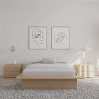 Struttura letto a piattaforma in rovere