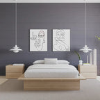 Struttura letto a piattaforma in rovere