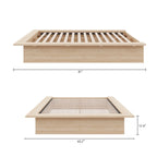 Struttura letto a piattaforma in rovere