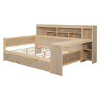 Daybed multifunzionale con ripiani, 2 cassetti e scrivania