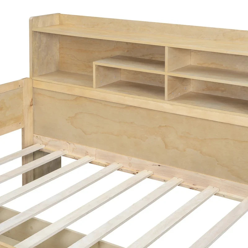 Daybed multifunzionale con ripiani, 2 cassetti e scrivania