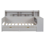 Daybed multifunzionale con ripiani, 2 cassetti e scrivania