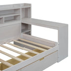 Daybed multifunzionale con ripiani, 2 cassetti e scrivania
