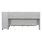 Daybed multifunzionale con ripiani, 2 cassetti e scrivania