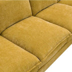 Divano componibile a L in ciniglia a nuvola 118*55 con doppio cuscino di seduta, divano letto imbottito a 5 posti con chaise longue