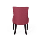 Set di 2 sedie da pranzo imbottite in tessuto con gambe affusolate