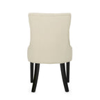 Set di 2 sedie da pranzo imbottite in tessuto con gambe affusolate