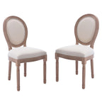 Sedie da pranzo imbottite vintage francesi, set da 2