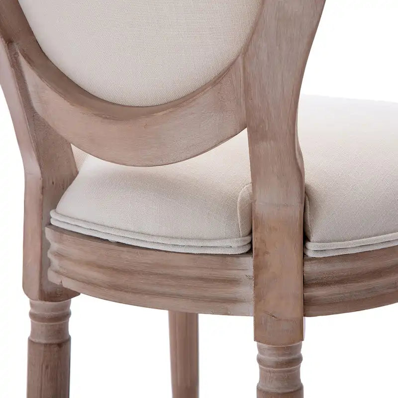 Sedie da pranzo imbottite vintage francesi, set da 2