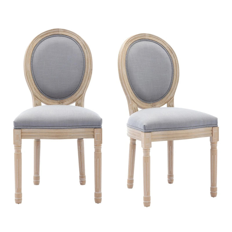 Sedie da pranzo imbottite vintage francesi, set da 2