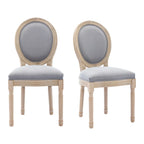 Sedie da pranzo imbottite vintage francesi, set da 2
