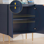 Credenza Buffet Mobile Contenitore Set da 2 con Scaffali Regolabili