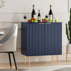 Credenza Buffet Mobile Contenitore Set da 2 con Scaffali Regolabili