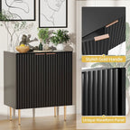 Credenza Buffet Mobile Contenitore Set da 2 con Scaffali Regolabili