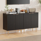Credenza Buffet Mobile Contenitore Set da 2 con Scaffali Regolabili