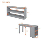 Letto a soppalco full size con scrivania estraibile e 3 cassetti
