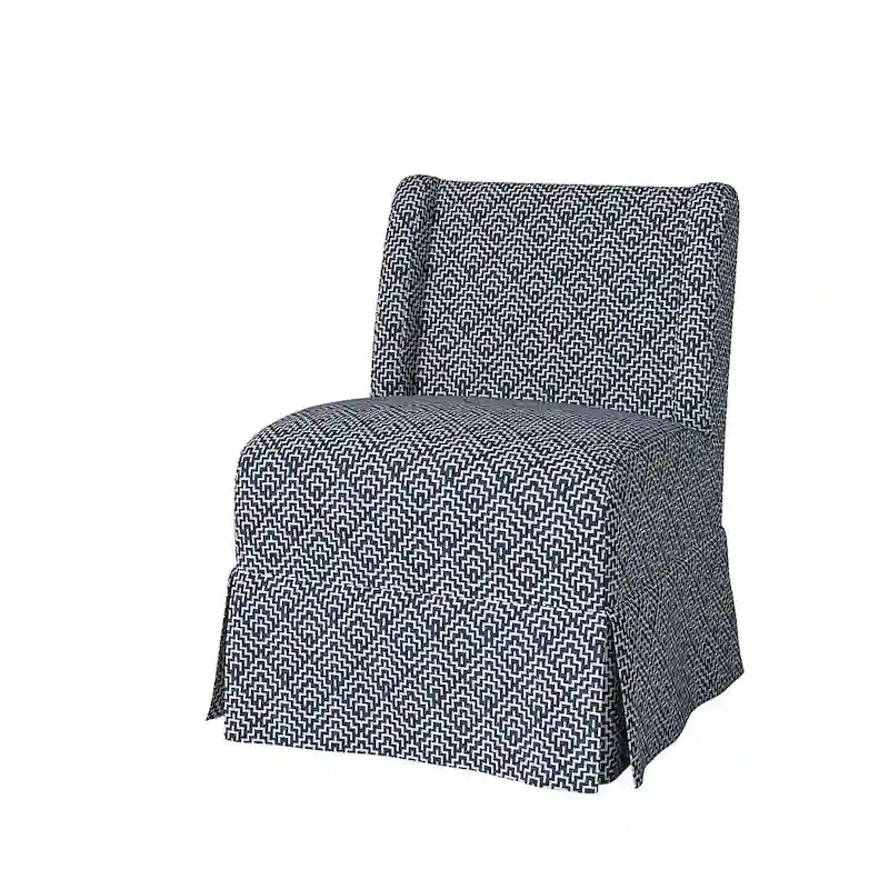 Poltroncina imbottita senza braccioli con fodera lavabile e gambe in legno massello
