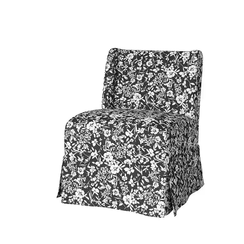 Poltroncina imbottita senza braccioli con fodera lavabile e gambe in legno massello