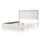 Letto a pannelli bicolore con testiera a LED