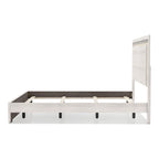 Letto a pannelli bicolore con testiera a LED